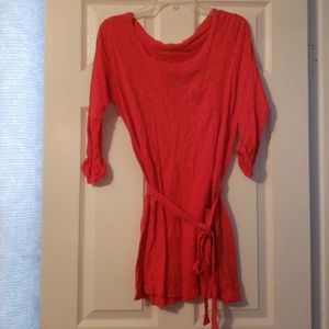 Red, Forever 21, Casual, 3/4 sleeve T-shirt dress